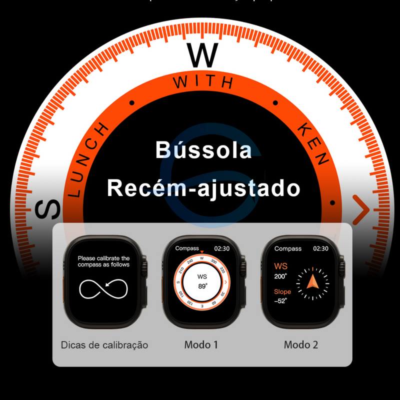 Smartwatch Watch X Relógio Inteligente Lançamento 45mm Top + Pulseira