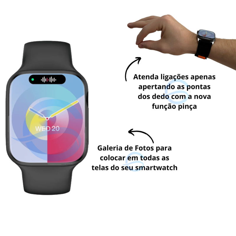 Smartwatch Watch X Relógio Inteligente Lançamento 45mm Top + Pulseira