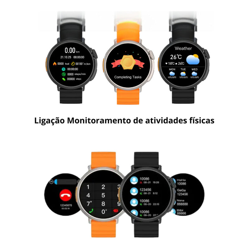 Relógio Inteligente Smartwatch Redondo Ultra 9 Pro 49MM Série 9 Esportivo (ULTRA)