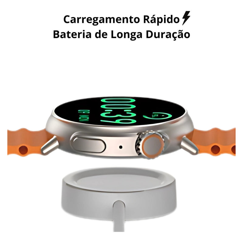 Relógio Inteligente Smartwatch Redondo Ultra 9 Pro 49MM Série 9 Esportivo (ULTRA)